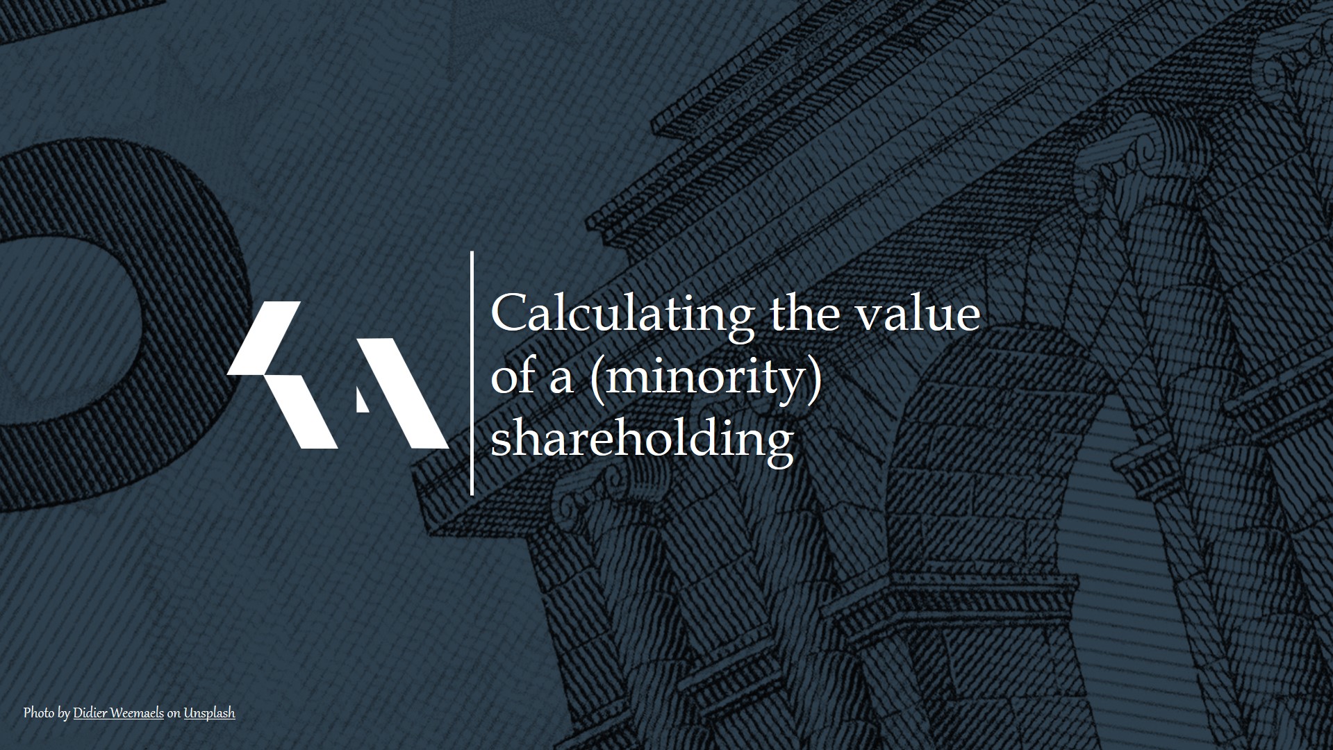Calculating the value of a (minority) shareholding